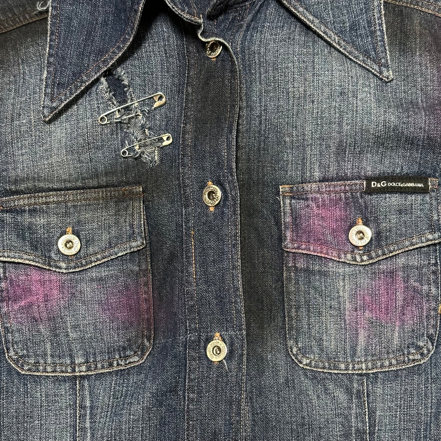 D&G Safety Pin Denim Shirt
