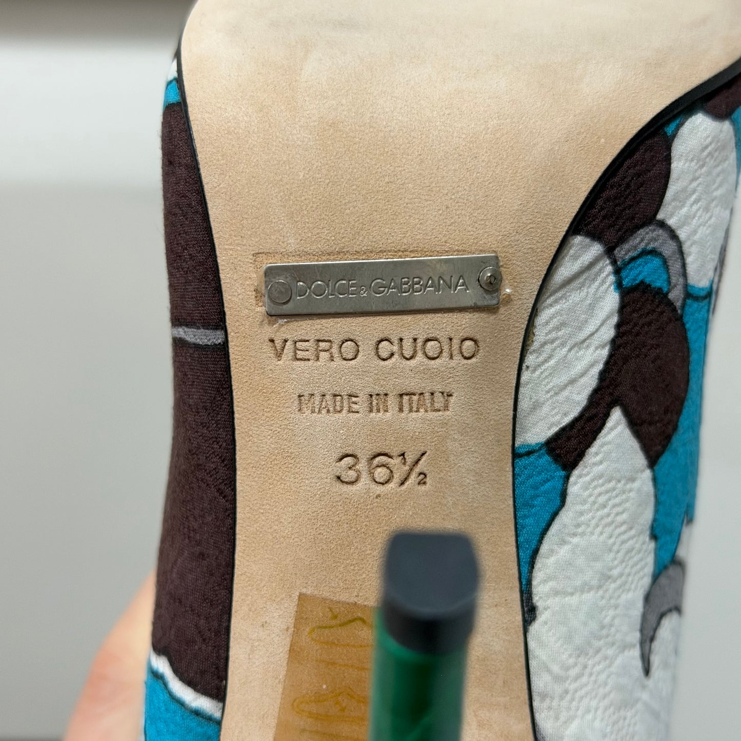 DOLCE&GABBANA Spring Summer 2004 Patchwork Floral Print Knee-High Boots