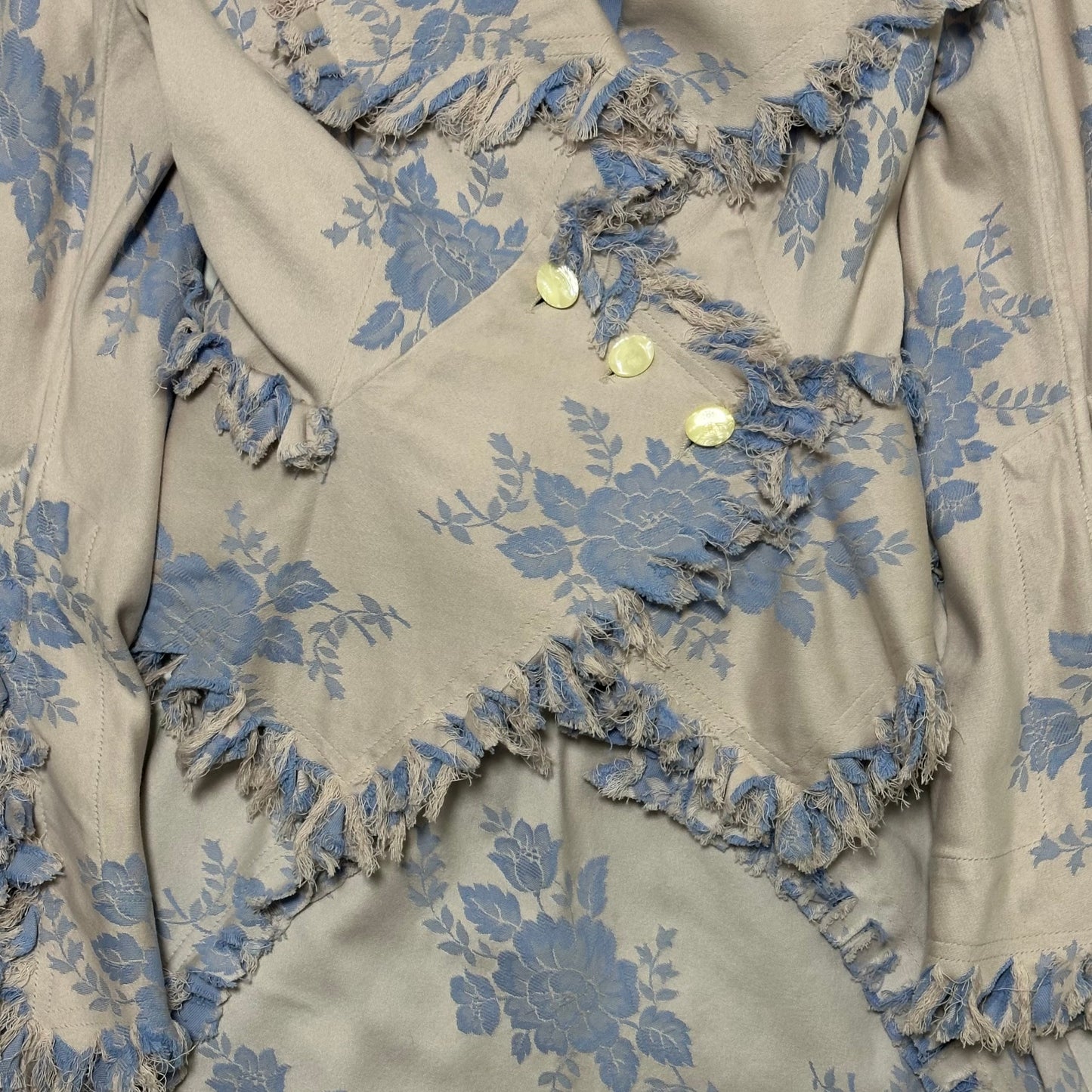 VIVIENNE WESTWOOD Spring Summer 1998 "Tied To The Mast" Floral Jacket and Midi Skirt Set Up