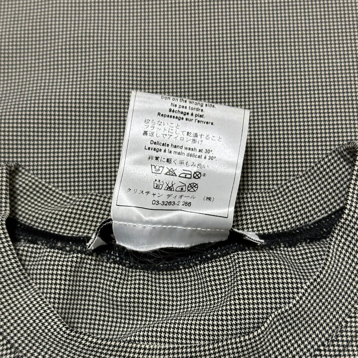 CHRISTIAN DIOR Fall Winter 2002 "J'ADORE DIOR" Houndstooth Print Tank Top