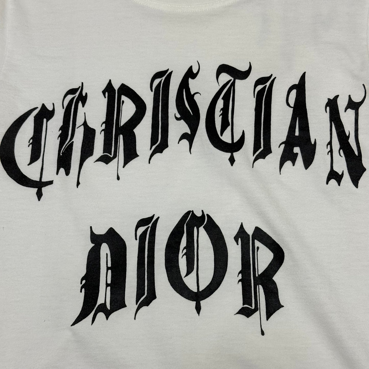 CHRISTIAN DIOR Spring Summer 2002 Gothic Logo T-Shirt