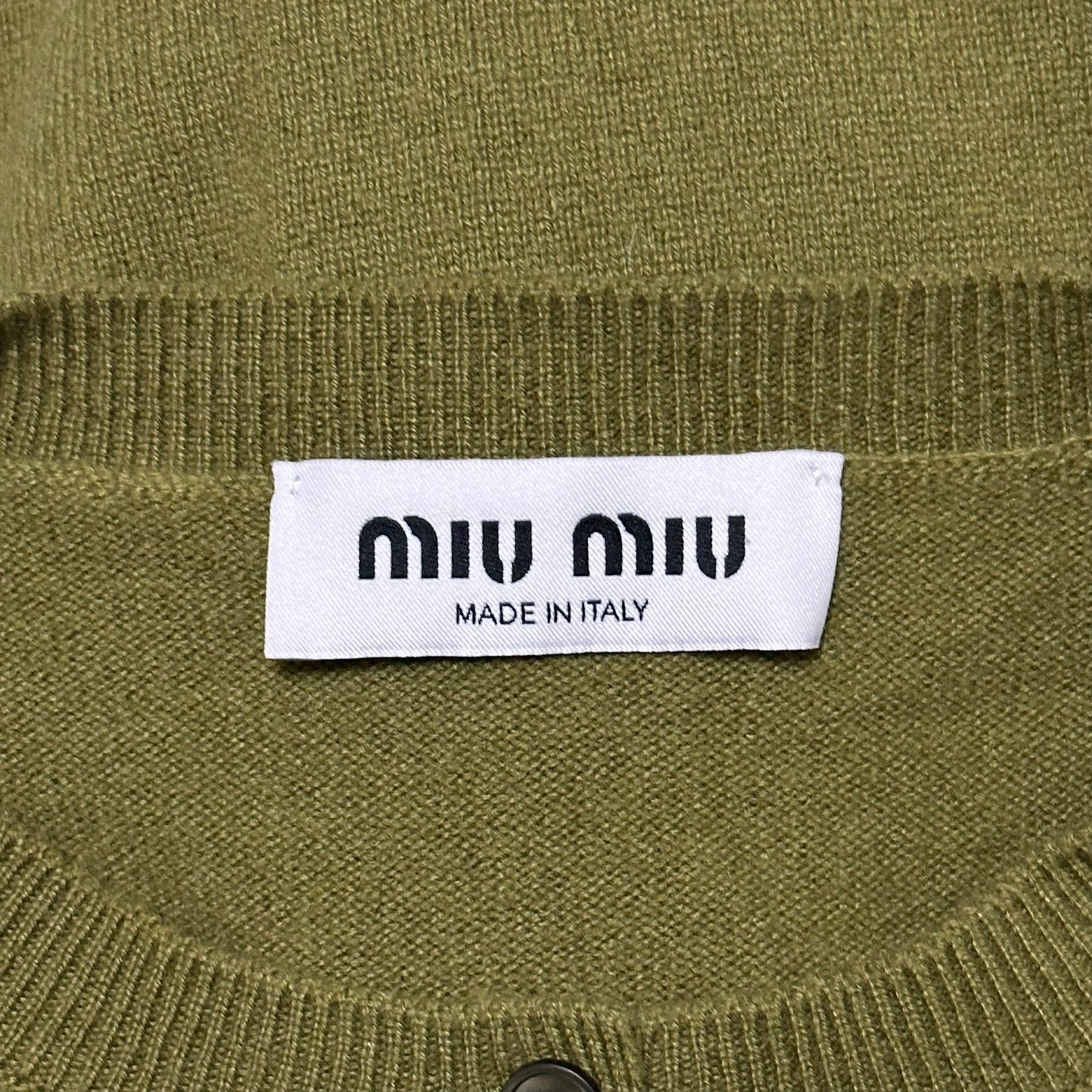 MIU MIU Fall Winter 2024 Argyle Knit Cashmere Cardigan