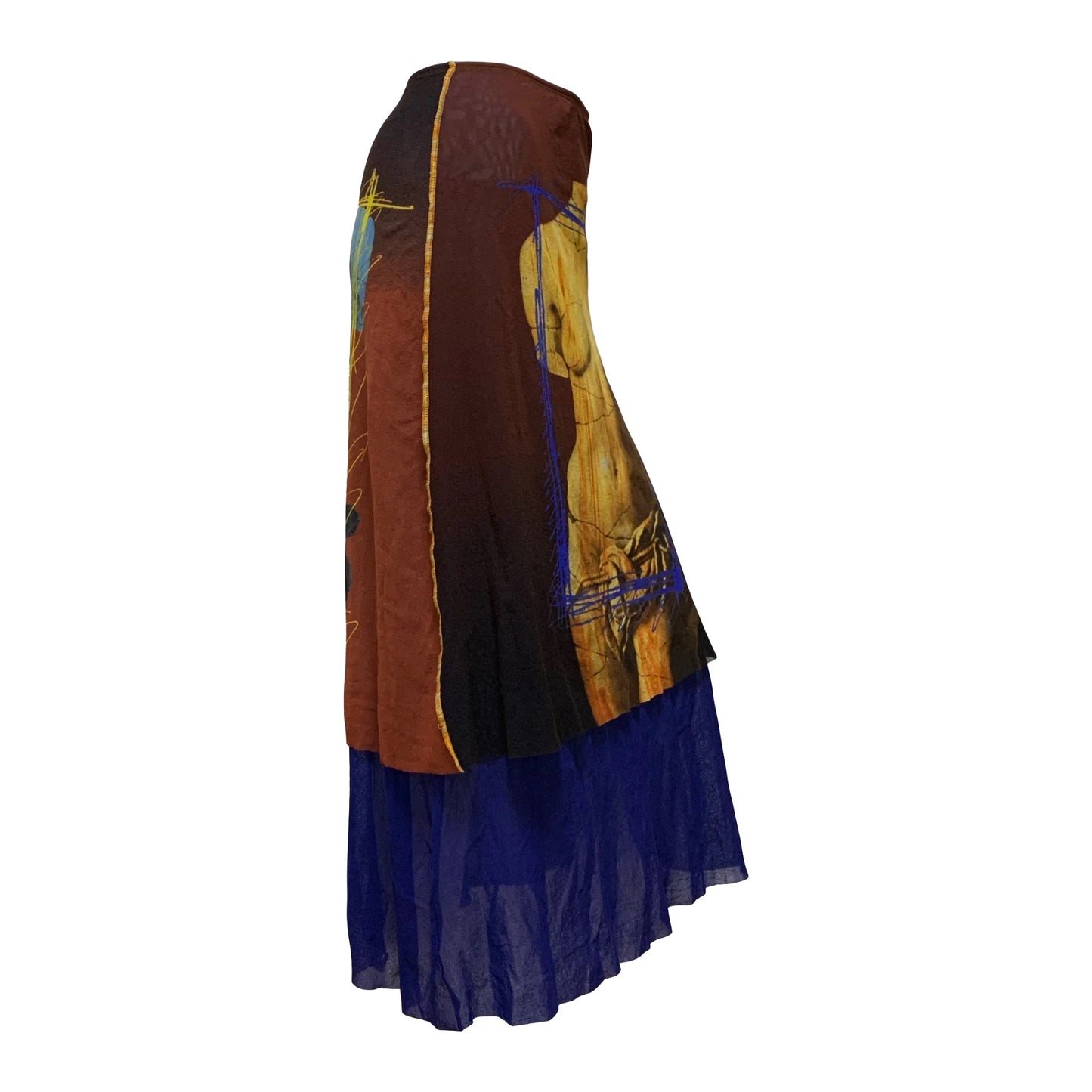 JEAN PAUL GAULTIER Spring Summer 1999 Venus De Milo Mesh Maxi Skirt