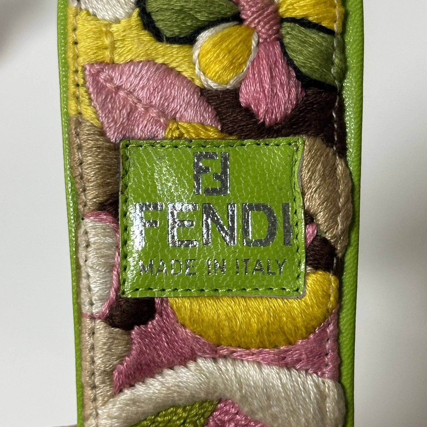 FENDI Spring Summer 2000 Floral Embroidered Fringe Beaded Sandals