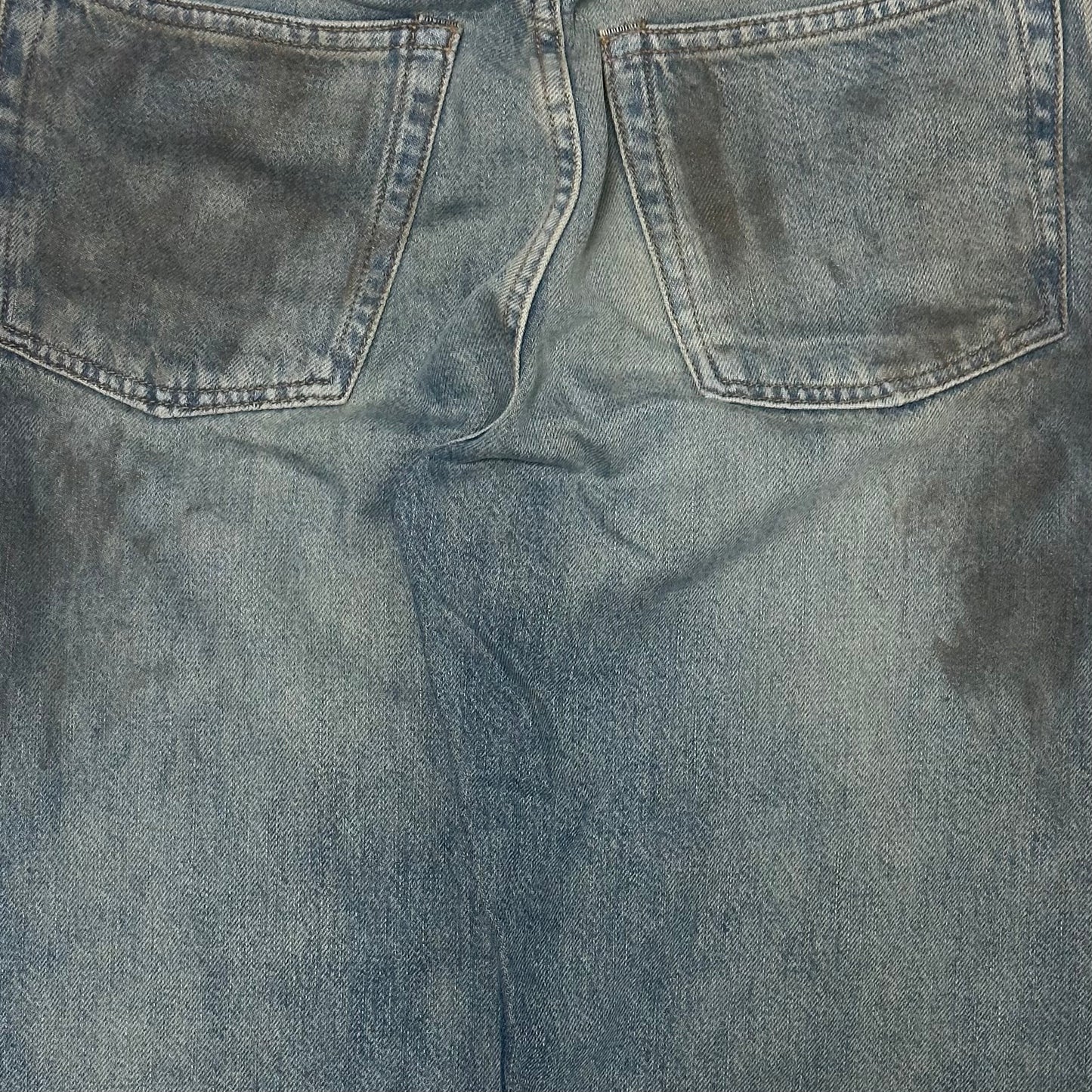 ACNE STUDIOS Fall Winter 2023 Ripped Detailing Wide Leg Jeans