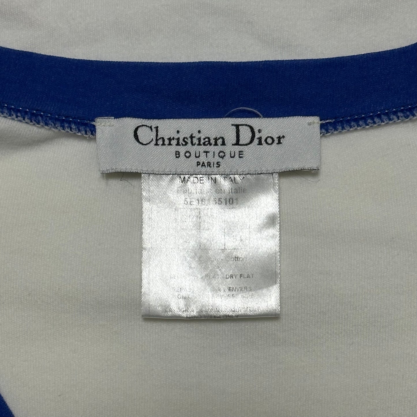 CHRISTIAN DIOR Spring Summer 2005 Cartoon Girl "J'ADORE DIOR" Long Sleeve T-Shirt