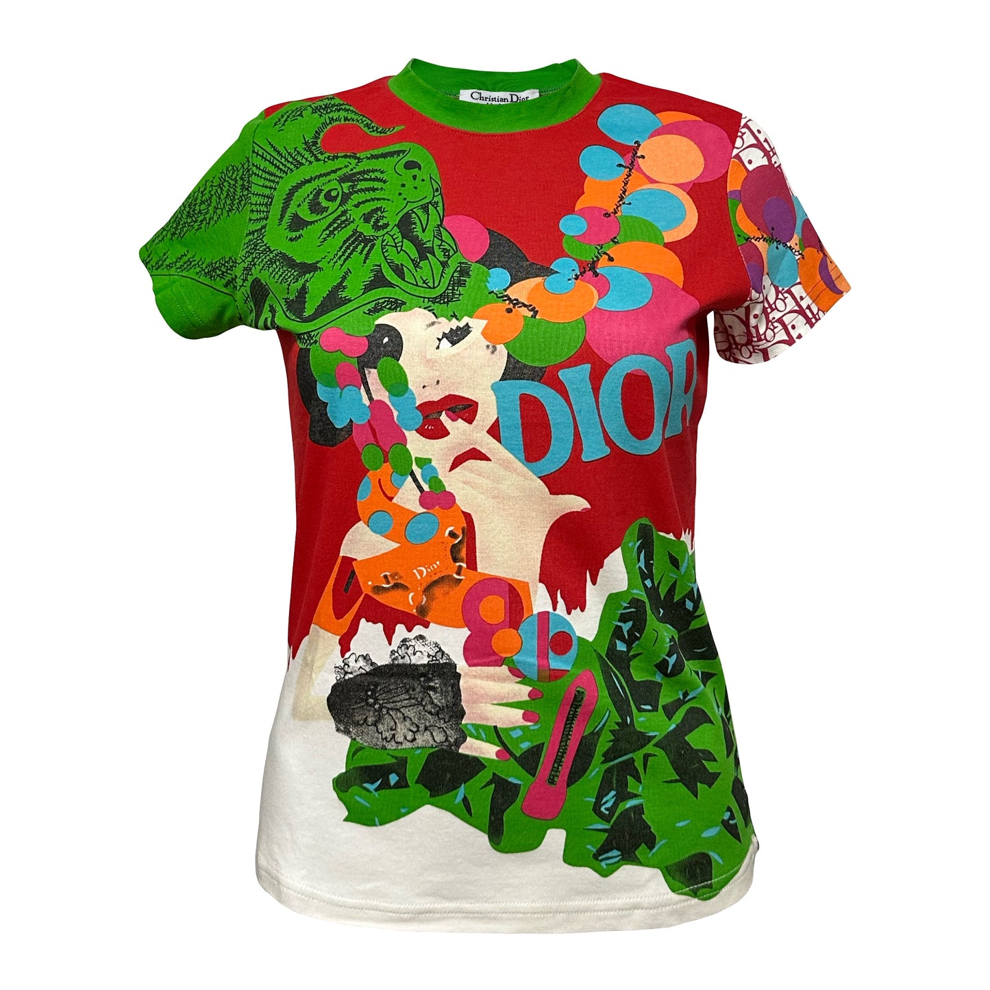 CHRISTIAN DIOR Spring Summer 2005 Tiger Graphic Print T-Shirt