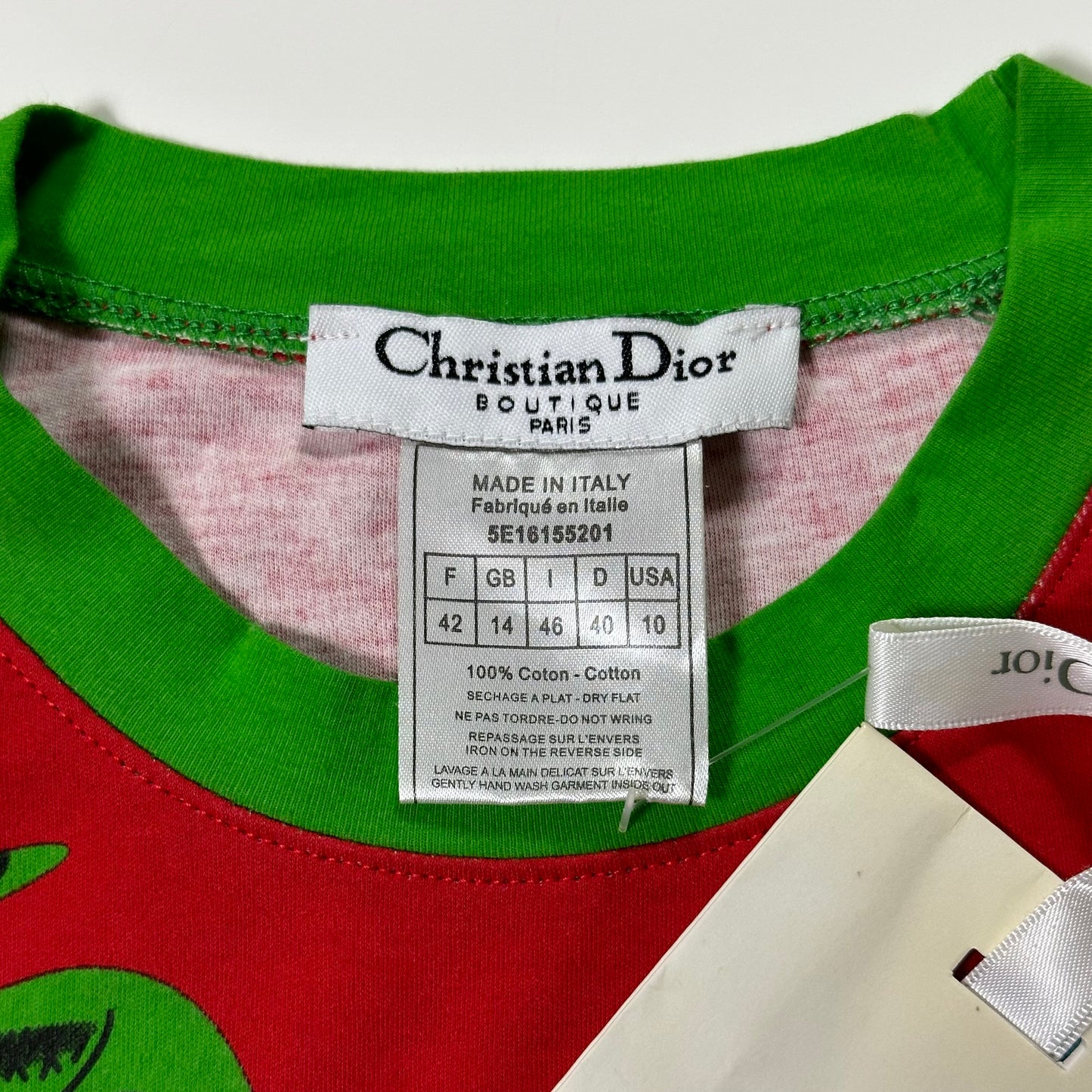 CHRISTIAN DIOR Spring Summer 2005 Tiger Graphic Print T-Shirt