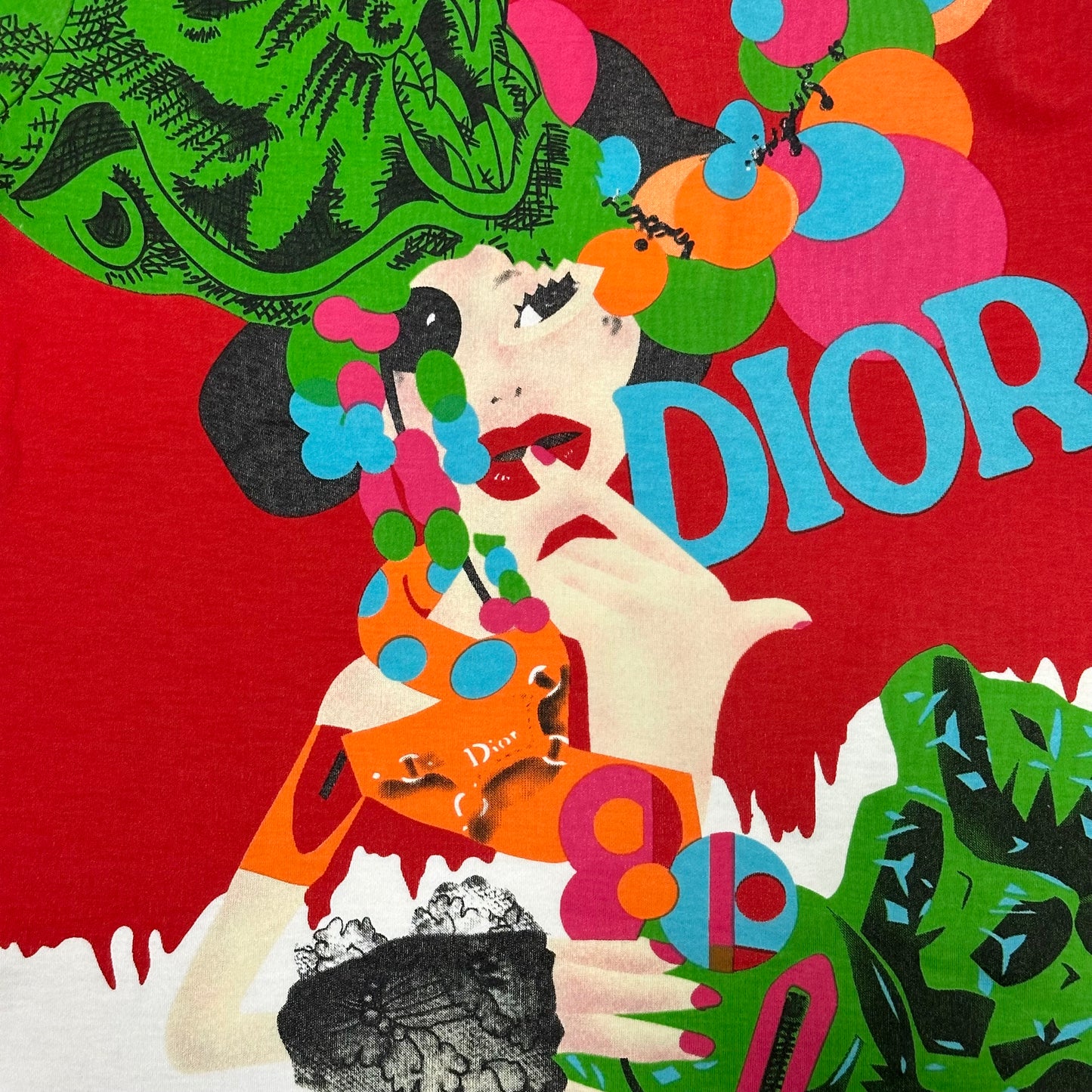 CHRISTIAN DIOR Spring Summer 2005 Tiger Graphic Print T-Shirt
