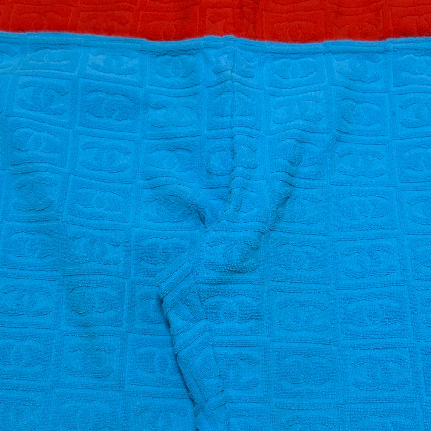 CHANEL Sport Spring Summer 2002 CC Emboss Jacquard Terry Cloth Pants