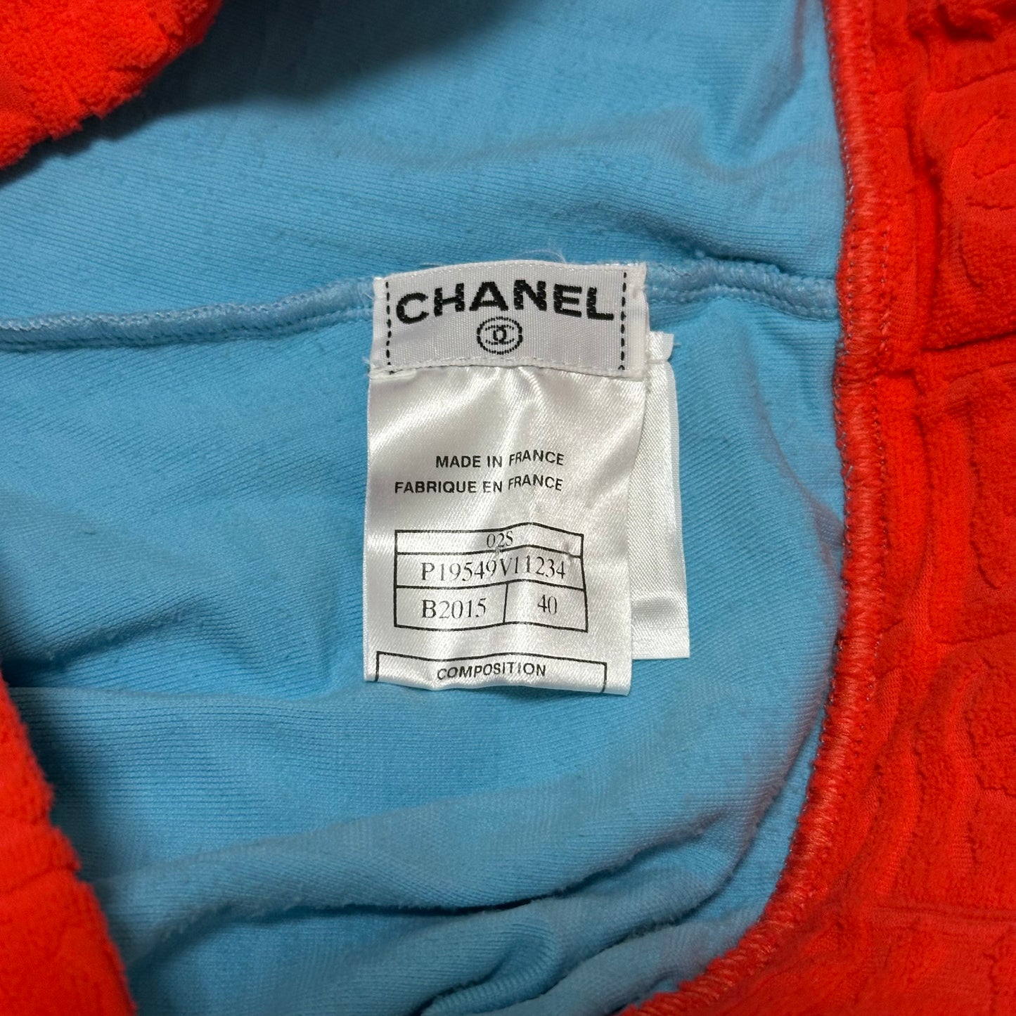 CHANEL Sport Spring Summer 2002 CC Emboss Jacquard Terry Cloth Pants