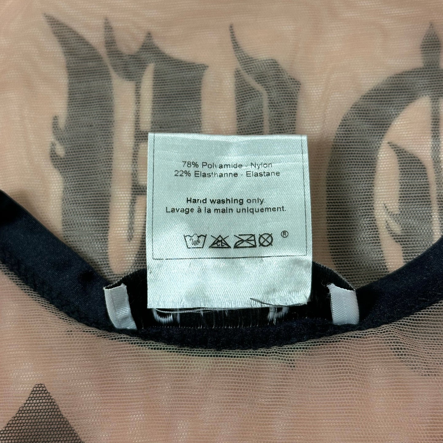 CHRISTIAN DIOR Spring Summer 2002 Gothic Logo Mesh Tank Top