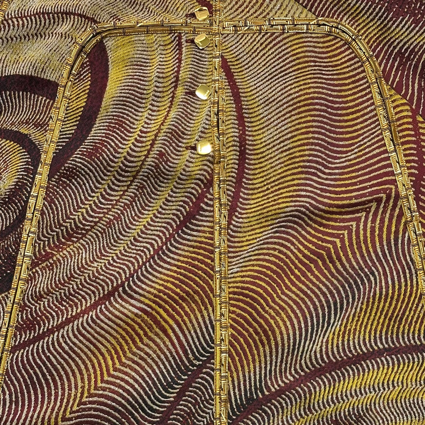 FENDI Fall Winter 2000 Jacquard Flared Midi Skirt