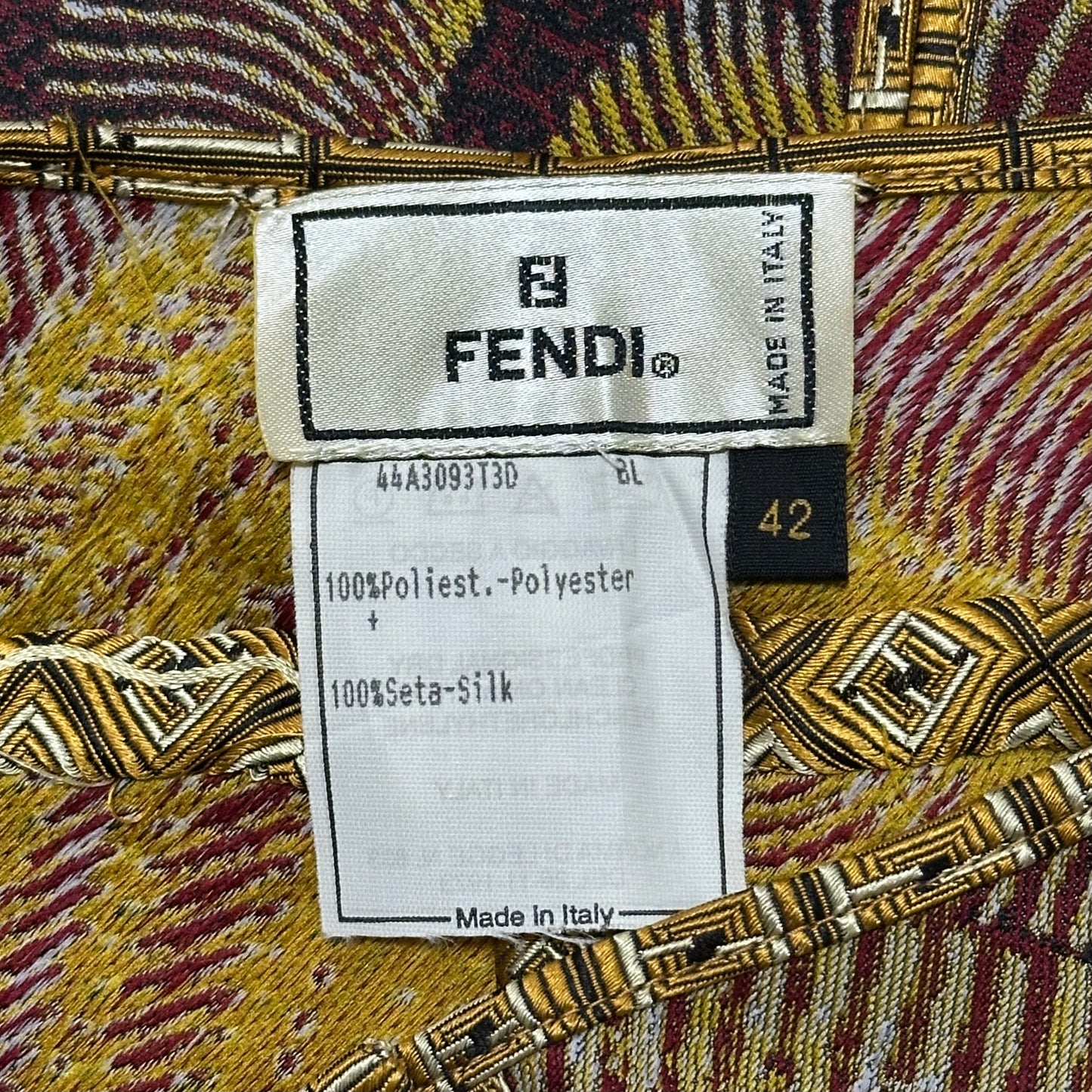 FENDI Fall Winter 2000 Jacquard Flared Midi Skirt