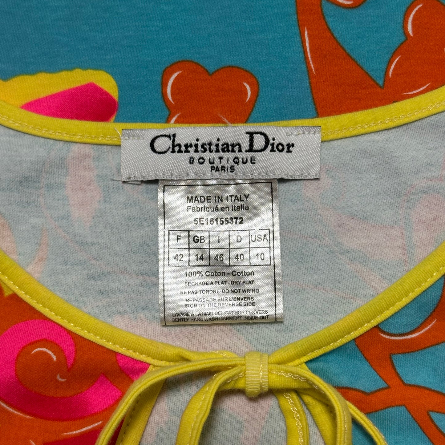 CHRISTIAN DIOR Spring Summer 2005 Graphic Print T-Shirt