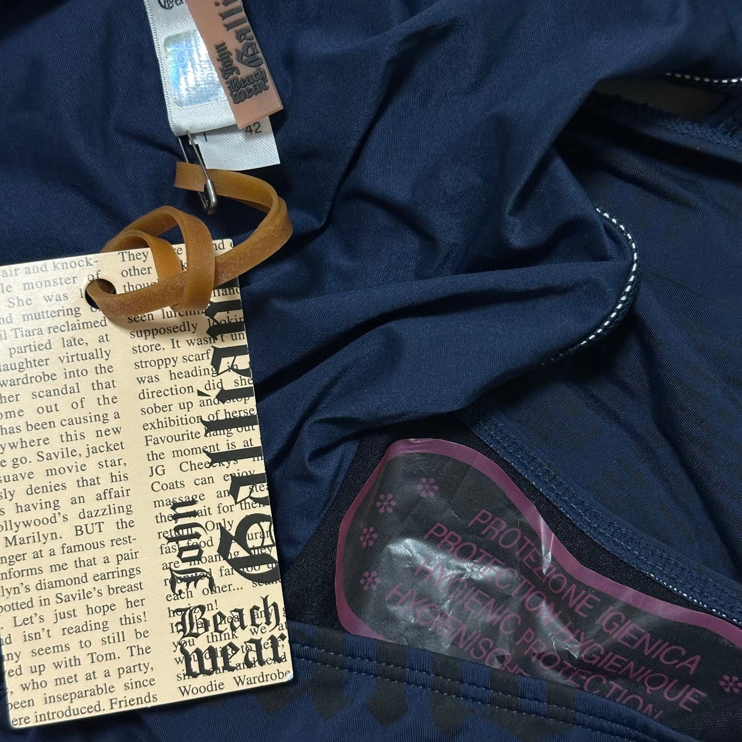 JOHN GALLIANO Newspaper Print Bikini