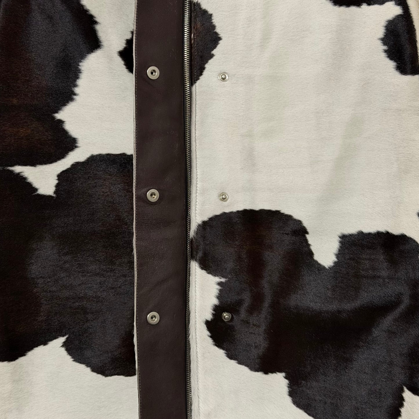 SALVATORE FERRAGAMO Fall Winter 2004 Genuine Cowhide Leather Midi Skirt