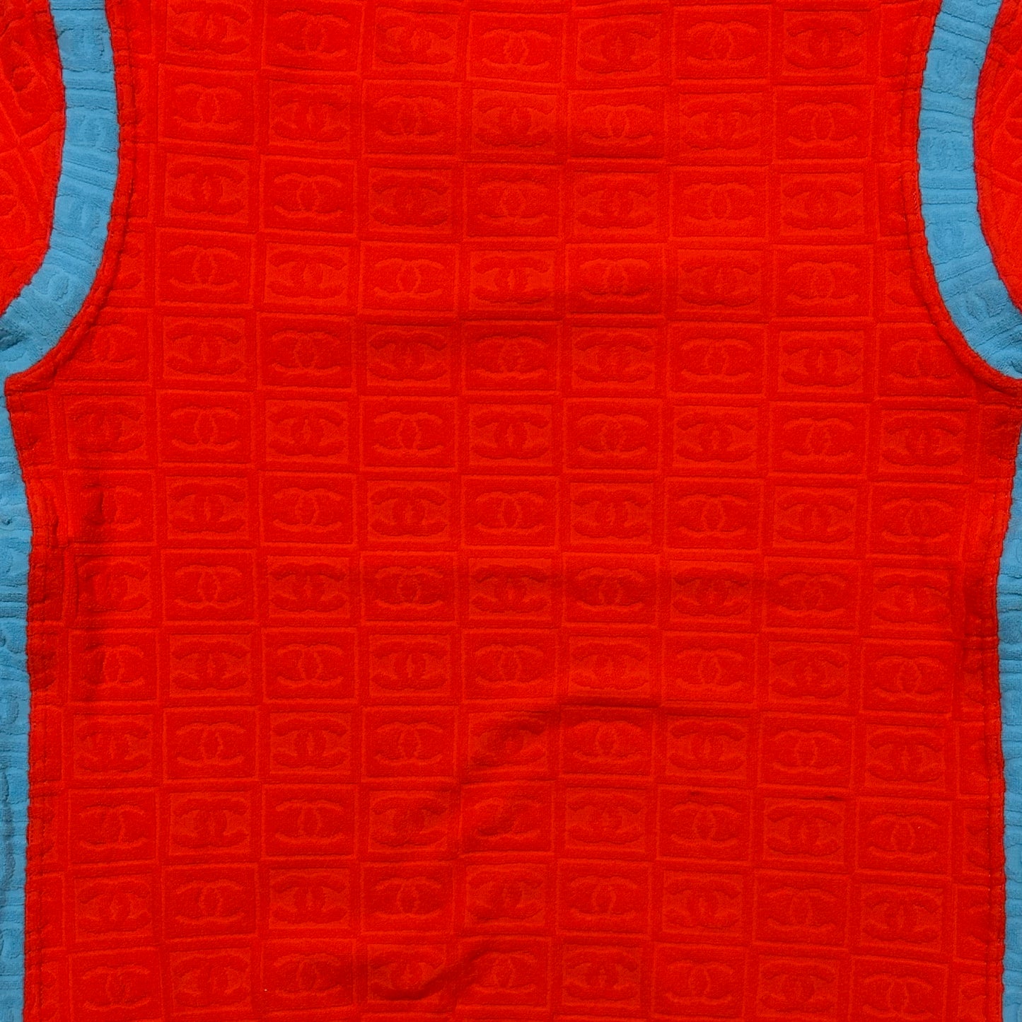 CHANEL Sport Spring Summer 2002 CC Emboss Jacquard Terry Cloth T-Shirt