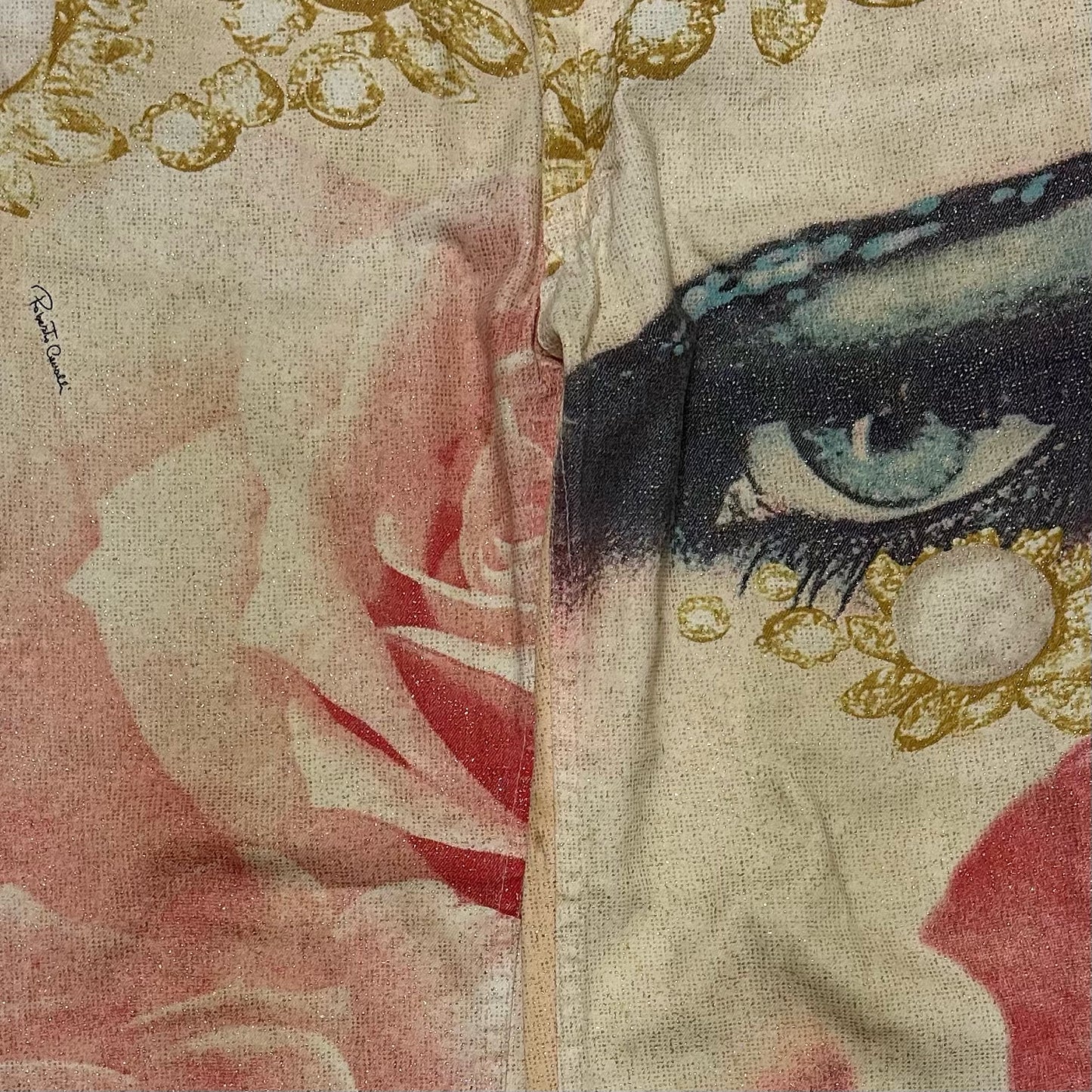 ROBERTO CAVALLI Spring Summer 2001 Print Denim Pants