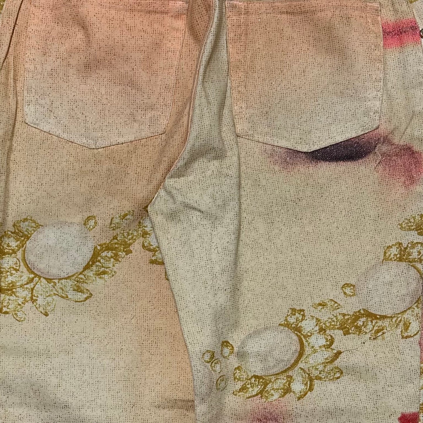 ROBERTO CAVALLI Spring Summer 2001 Print Denim Pants