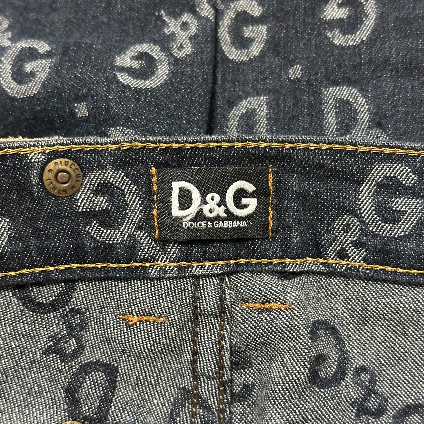 D&G Fall Winter 2002 Logo Skinny Stretch Denim Jeans