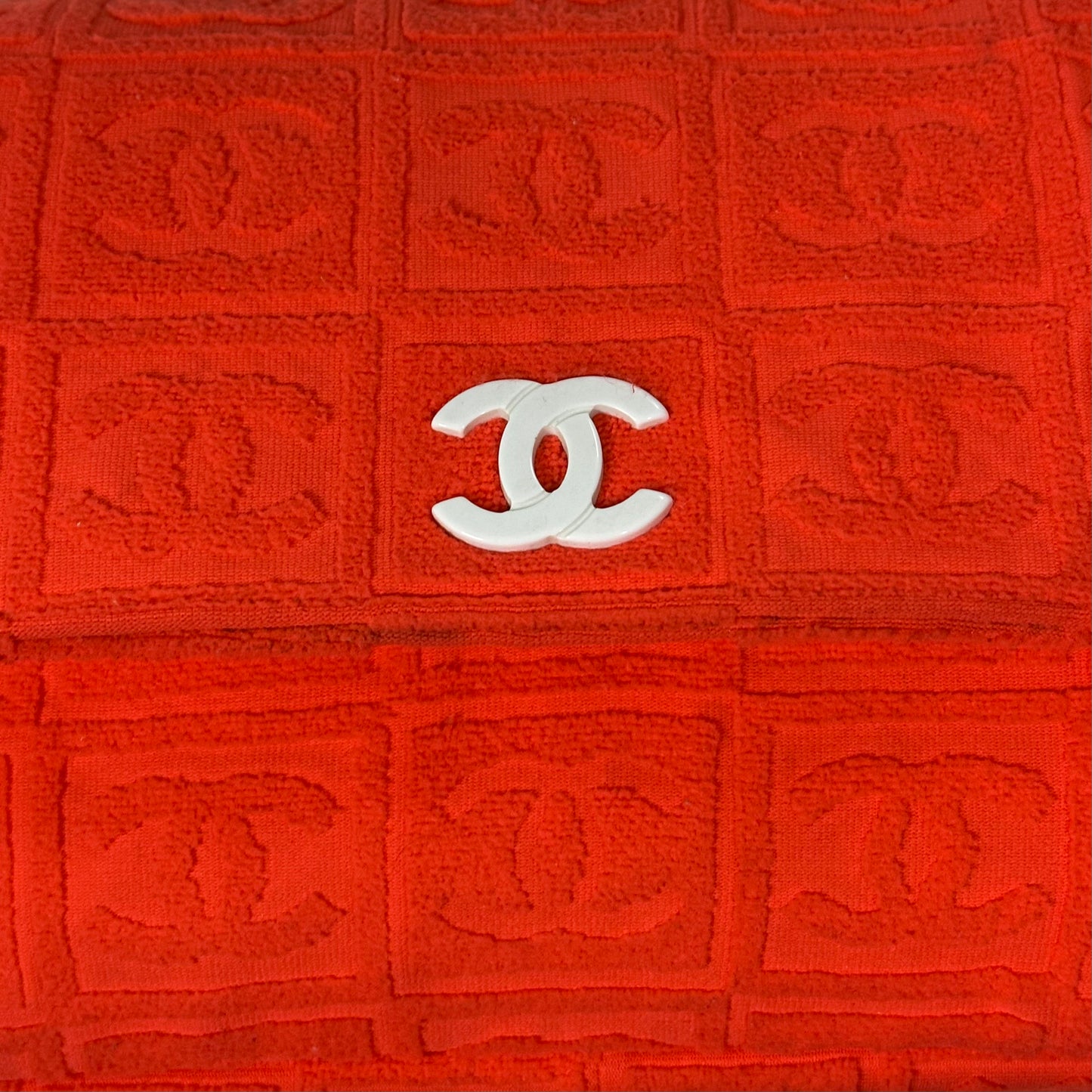CHANEL Sport Spring Summer 2002 Terry Cloth Flap Bag