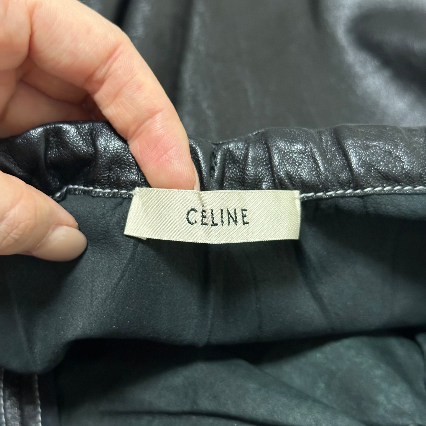 CELINE Resort 2016 Cut Out Detail Leather Top