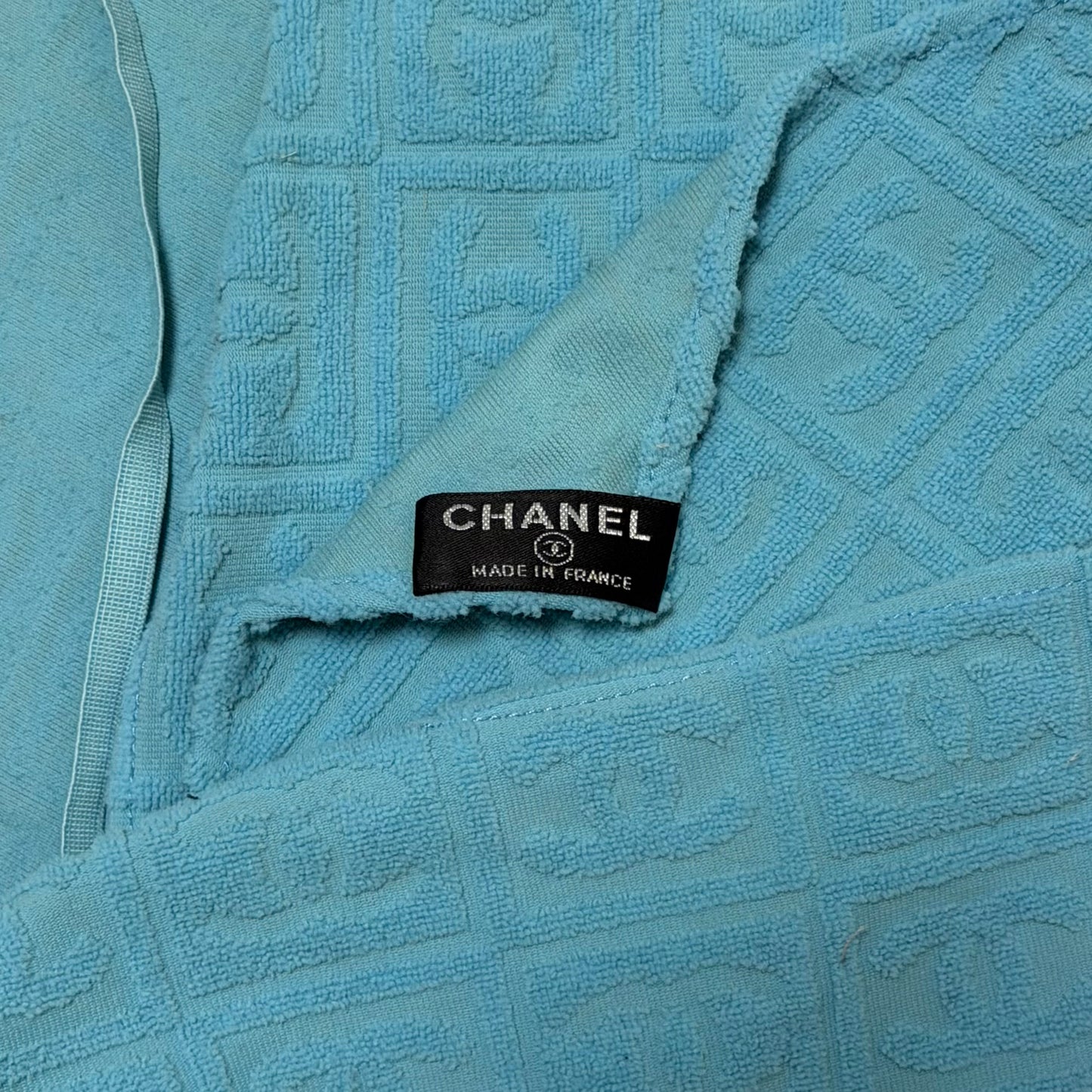 CHANEL Sport Spring Summer 2002 CC Jacquard Terry Cloth Bandanna Cap