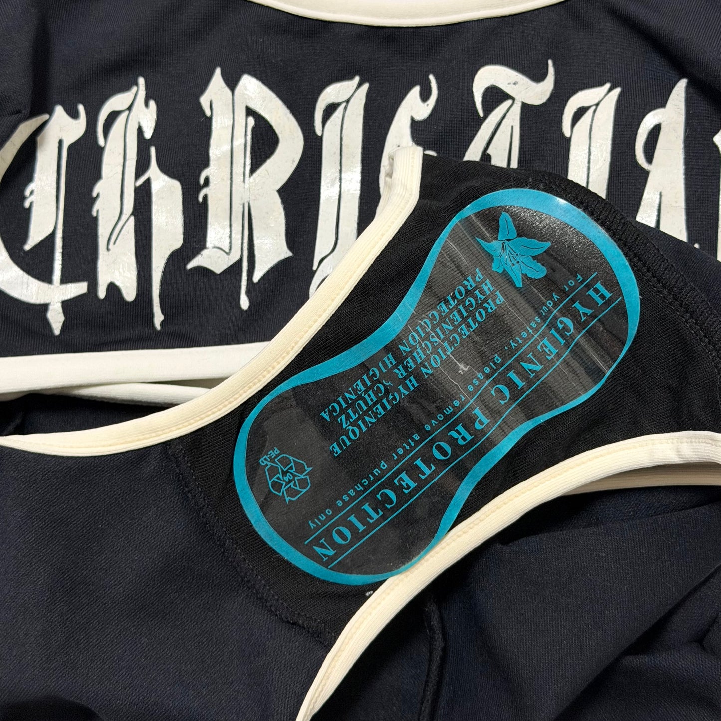 CHRISTIAN DIOR Spring Summer 2002 Gothic Logo Bikini Set