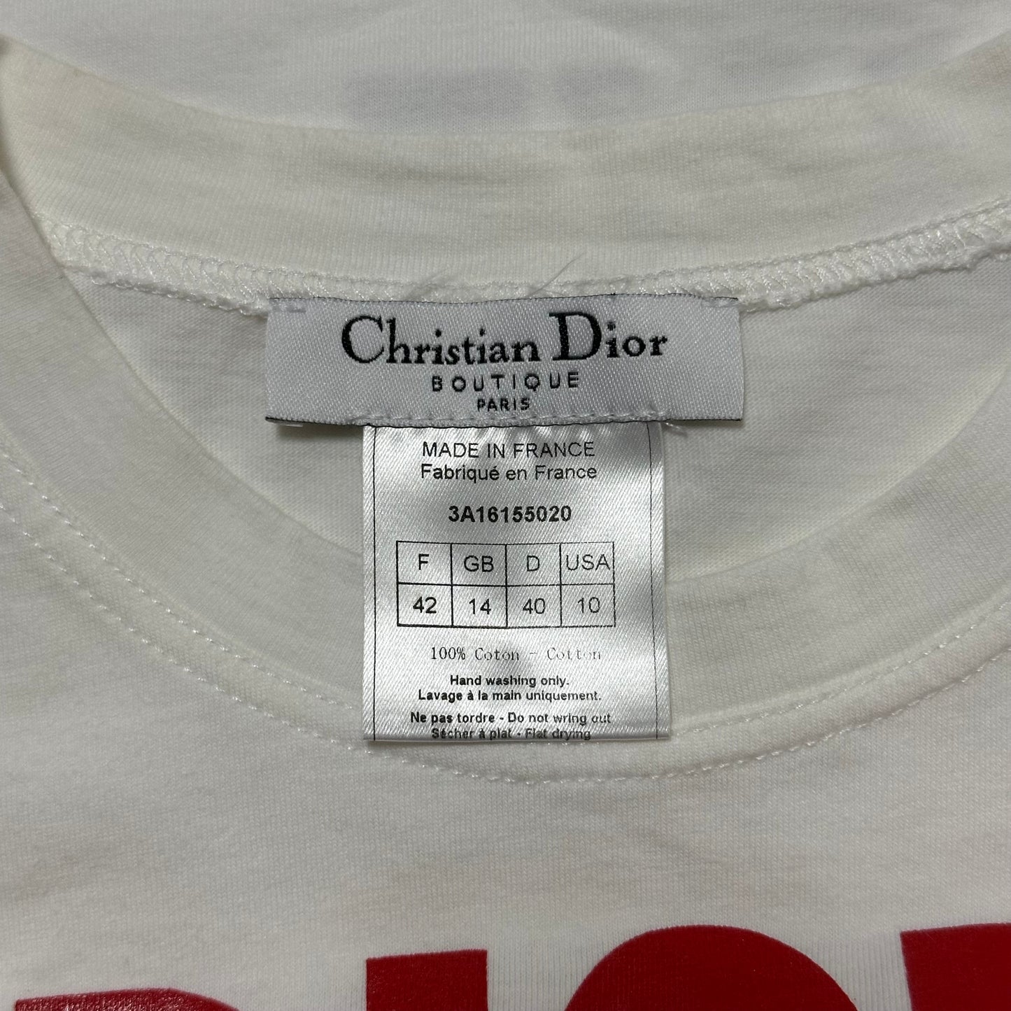 CHRISTIAN DIOR Spring Summer 2003 "DIOR THE LATEST BLONDE" Print T-Shirt