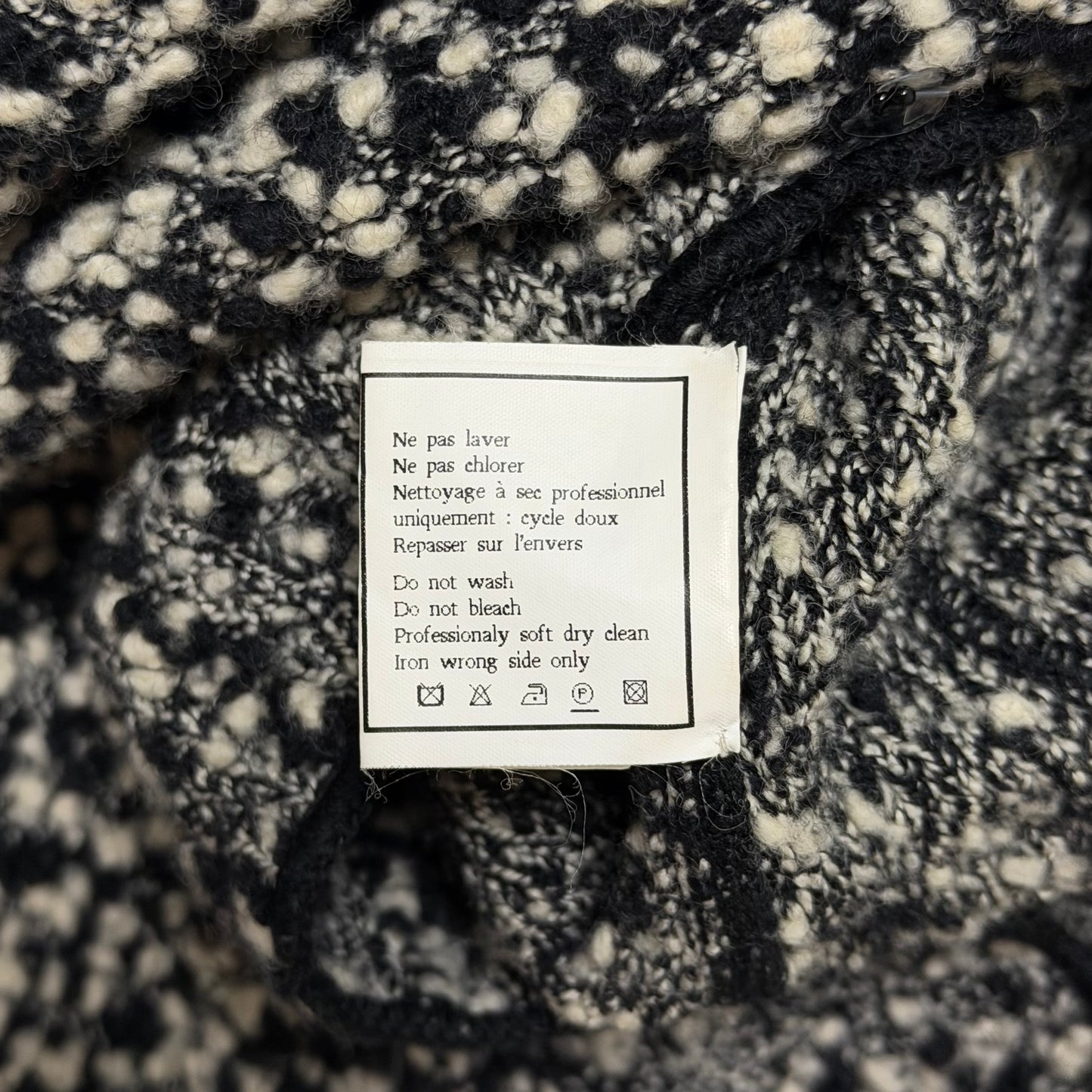 CHANEL Fall Winter 1994 Sequin-Embellished Tweed Turtleneck Mini Dress