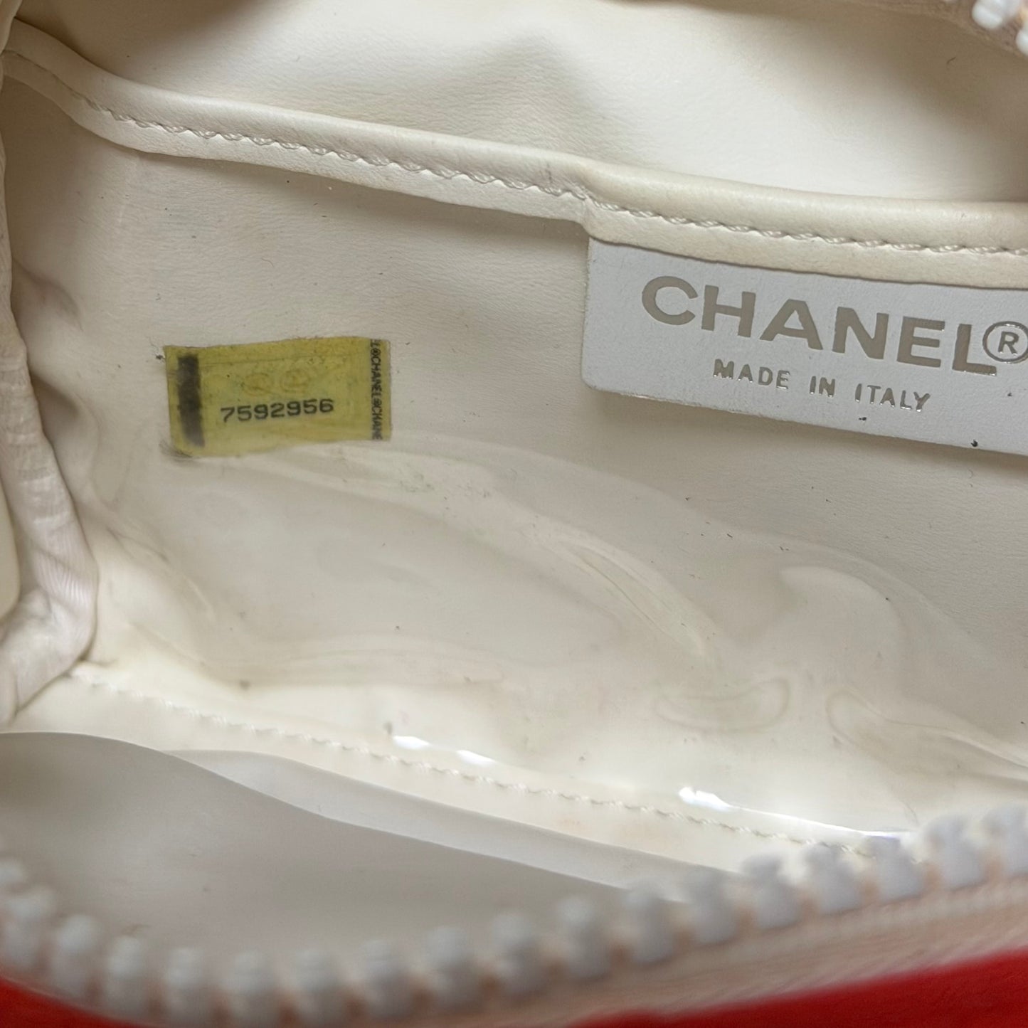 CHANEL Sport Spring Summer 2002 CC Embossed Jacquard Terry Cloth Pouch