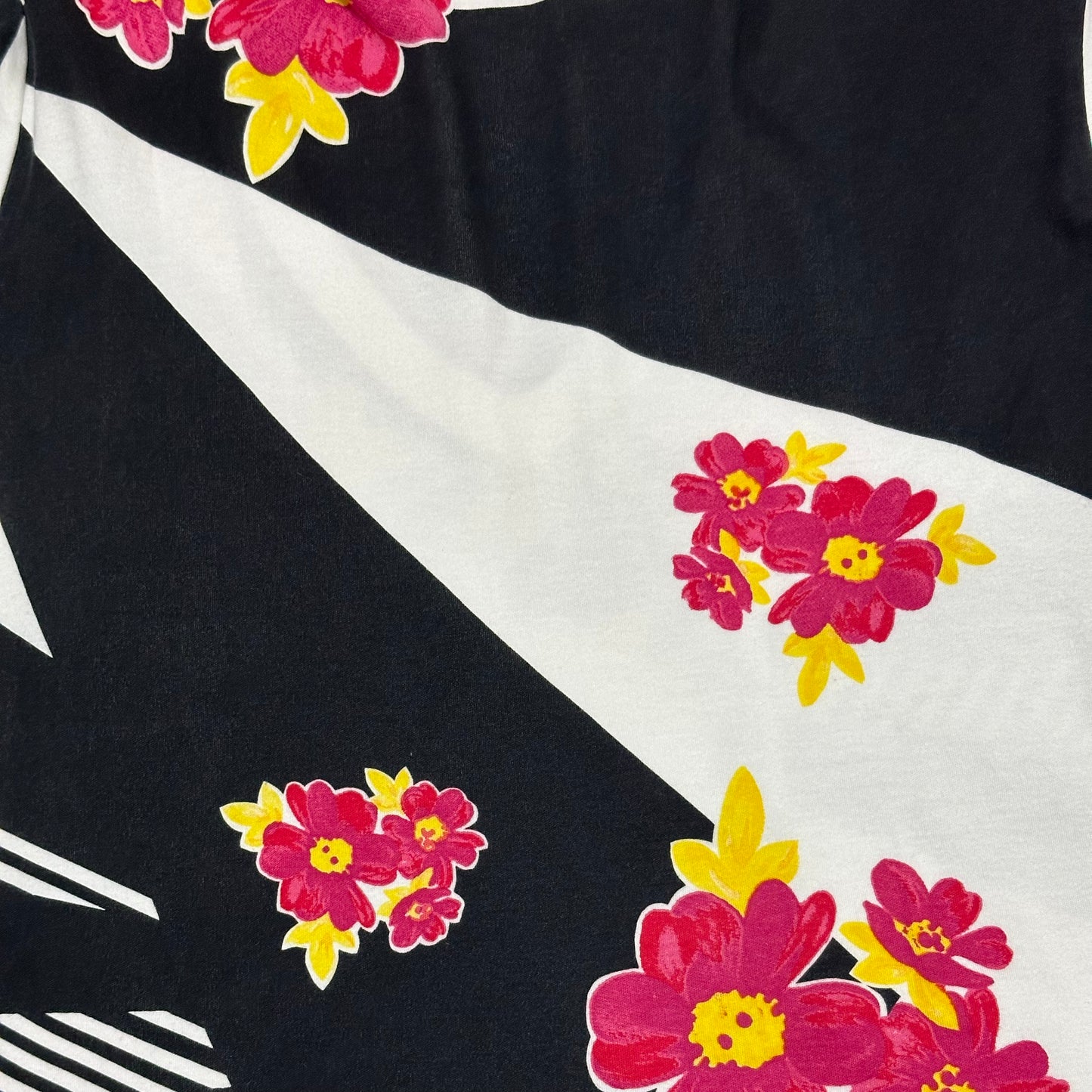CHRISTIAN DIOR Spring Summer 2004 Dior Dolls Striped Floral V-neck T-Shirt