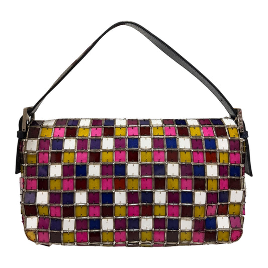 FENDI Multicolor Glass Tile Mosaic Baguette Bag