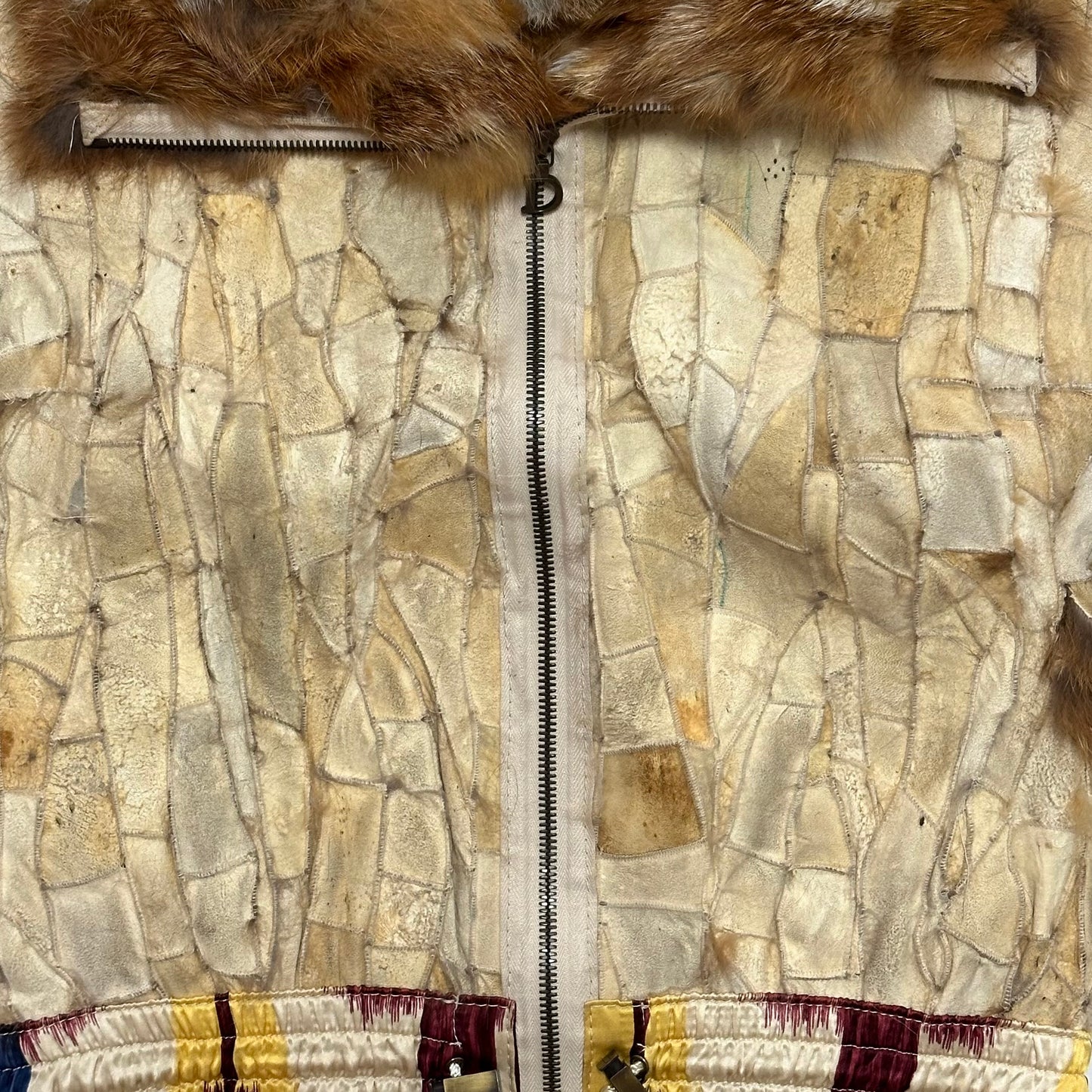CHRISTIAN DIOR Fall Winter 2001 Patchwork Leather Fur Vest