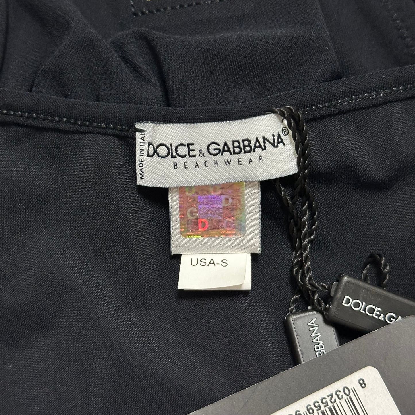 DOLCE&GABBANA Mesh DG Logo Triangle String Bikini