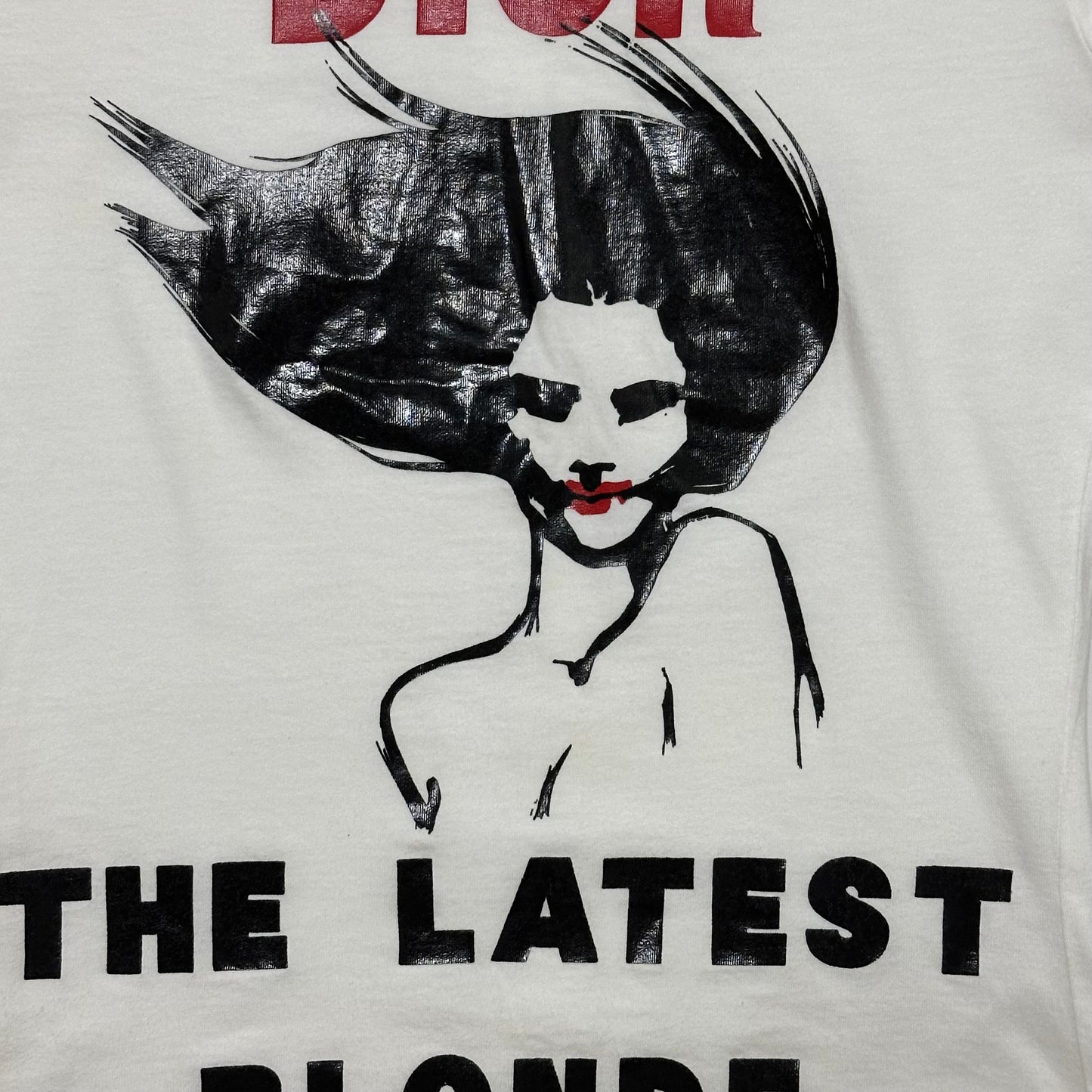 CHRISTIAN DIOR Spring Summer 2003 "DIOR THE LATEST BLONDE" Print T-Shirt