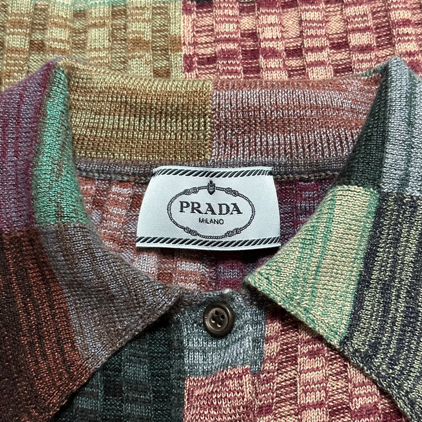 PRADA Spring Summer 2020 Ribbed Knit Polo Shirt