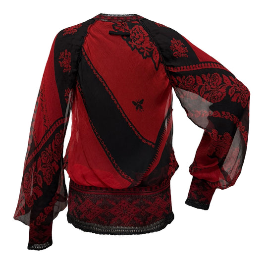 JEAN PAUL GAULTIER Vintage Silk Chiffon Knit Button-Up Cardigan