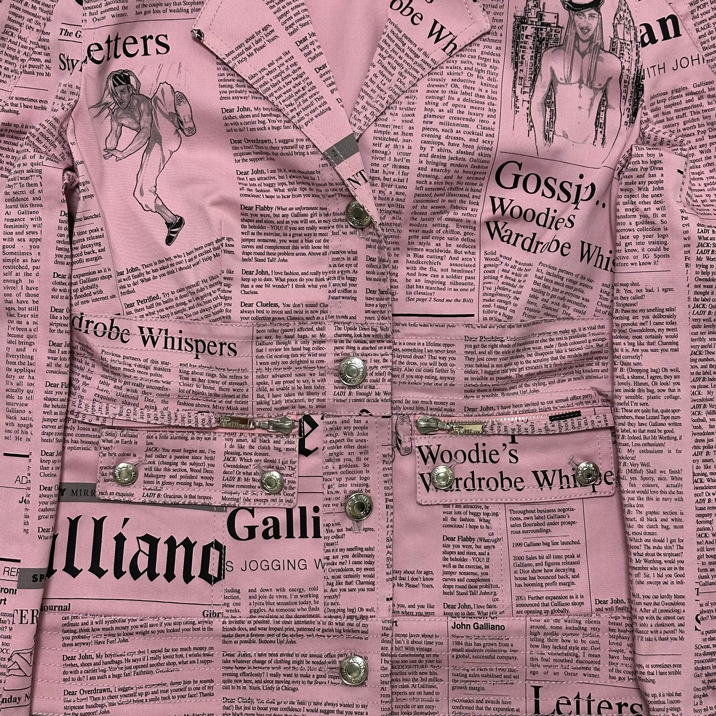 JOHN GALLIANO Spring Summer 2005 Newspaper Print Jacket
