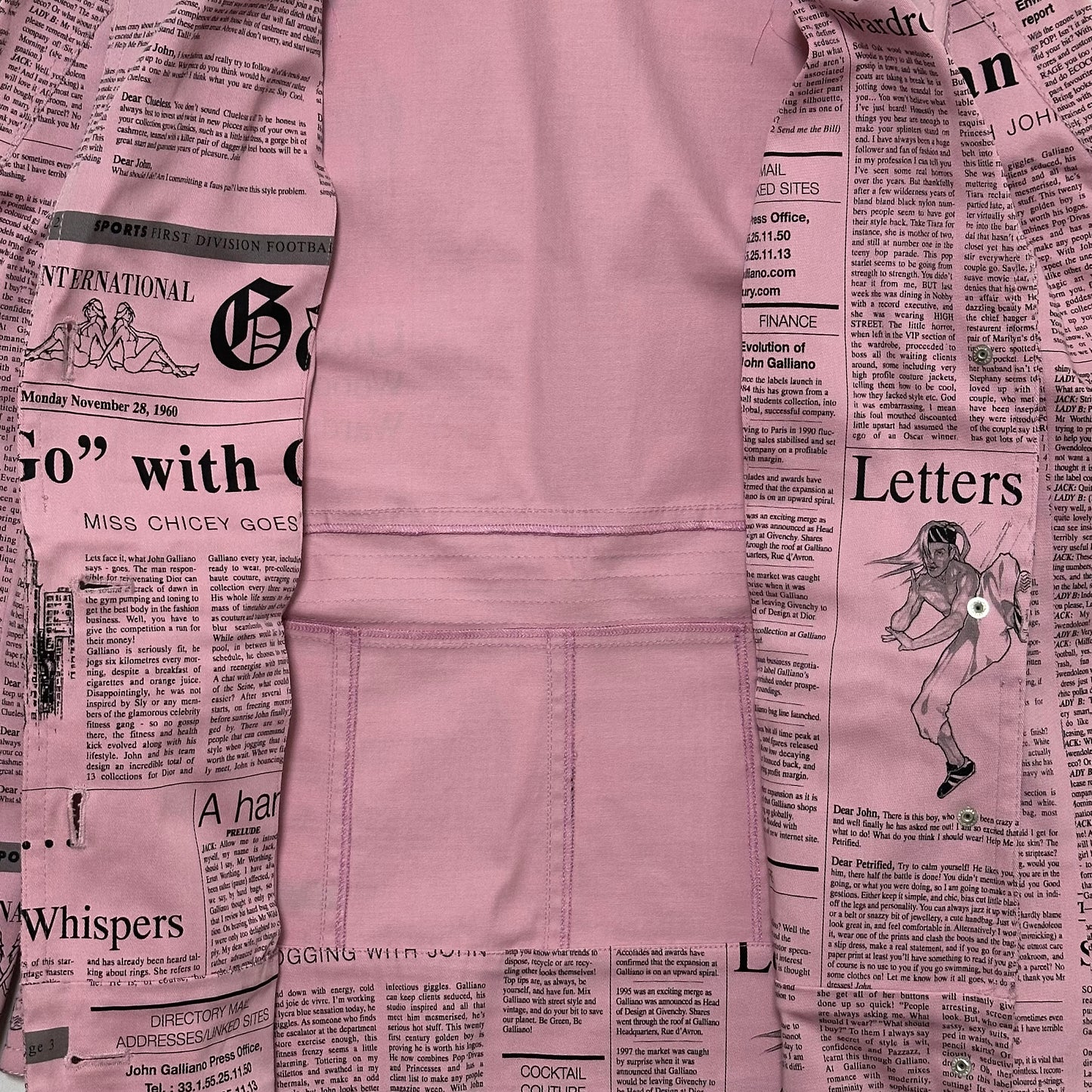 JOHN GALLIANO Spring Summer 2005 Newspaper Print Jacket