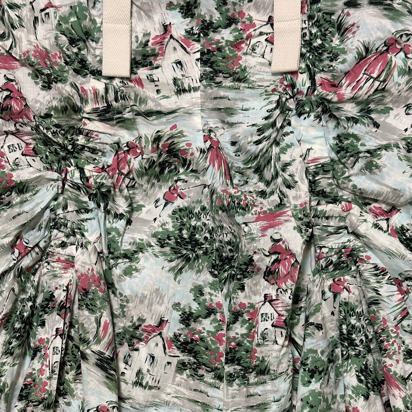 JUNYA WATANABE Spring Summer 2003 Pictorial Print Parachute Maxi Skirt