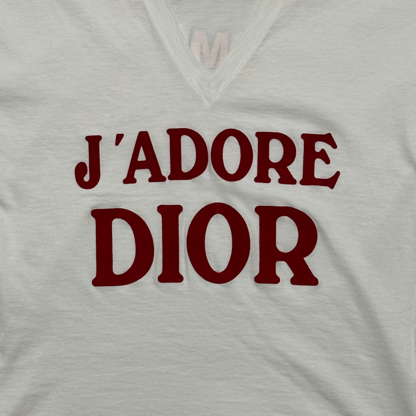 CHRISTIAN DIOR Fall Winter 2003 "J'ADORE DIOR" V-neck T-Shirt