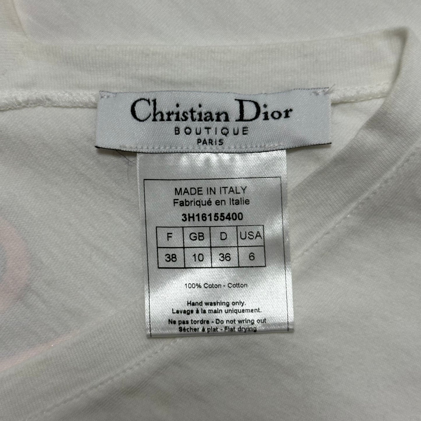 CHRISTIAN DIOR Fall Winter 2003 "J'ADORE DIOR" V-neck T-Shirt