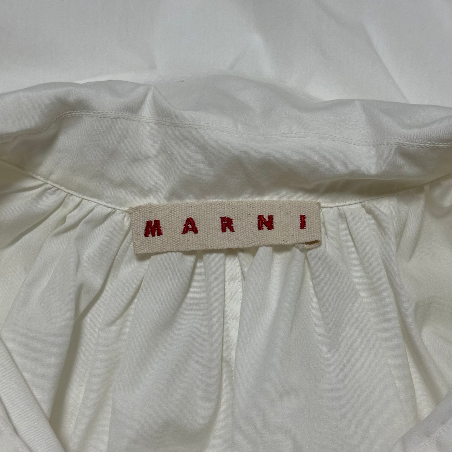 MARNI Spring Summer 2022 Split Neck Shirt Midi Dress