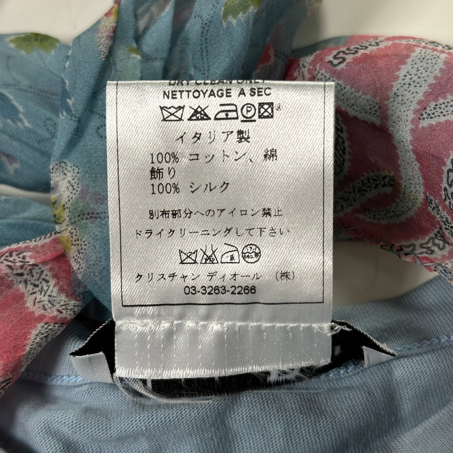 CHRISTIAN DIOR Spring Summer 2003 Tank Top with Floral Print Scarf