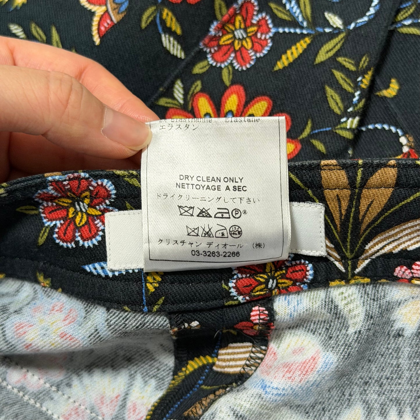 CHRISTIAN DIOR Fall 2002 Floral Print Bootcut Trousers