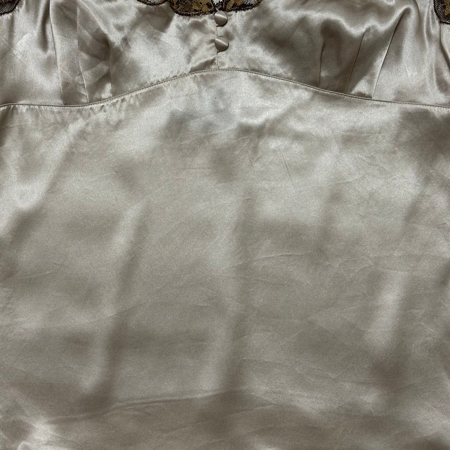 LOUIS VUITTON Silk Camisole with Monogram Lace Trim