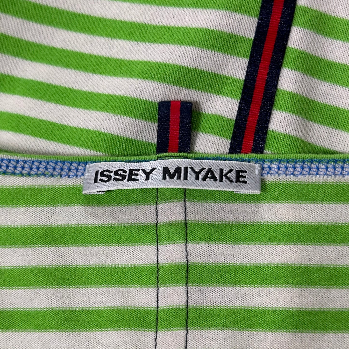 ISSEY MIYAKE Spring Summer 2004 Laced Up Striped T-Shirt