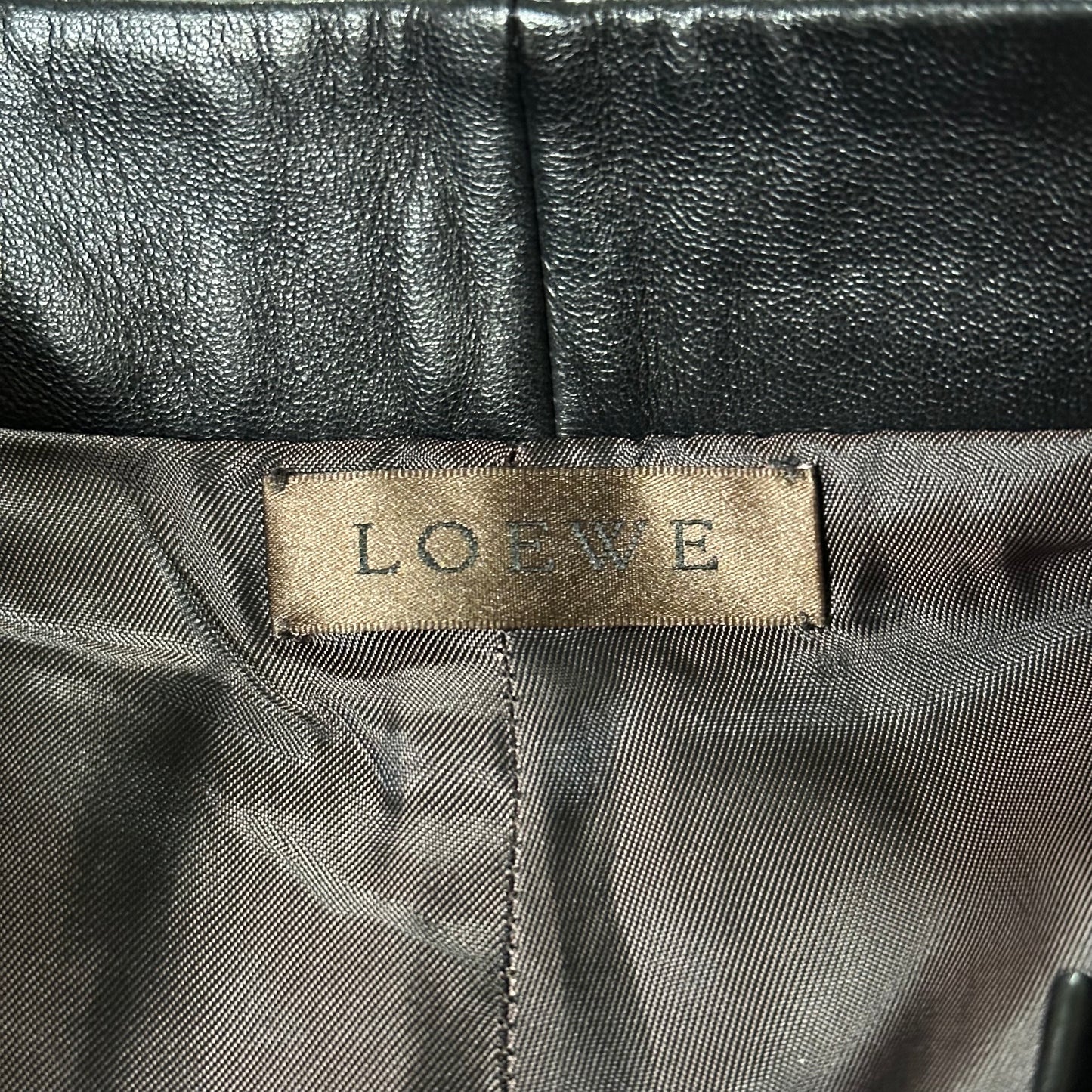 LOEWE Leather Straight Leg Pants